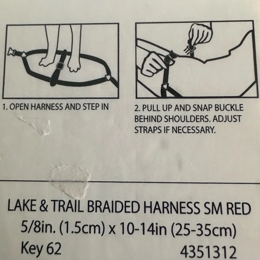 Step in Dog Harness Small 10 - 14 inch LAKE & TRAIL NWT